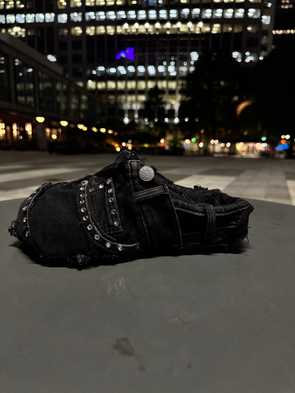 Black Rhinestone Kyro Clogs